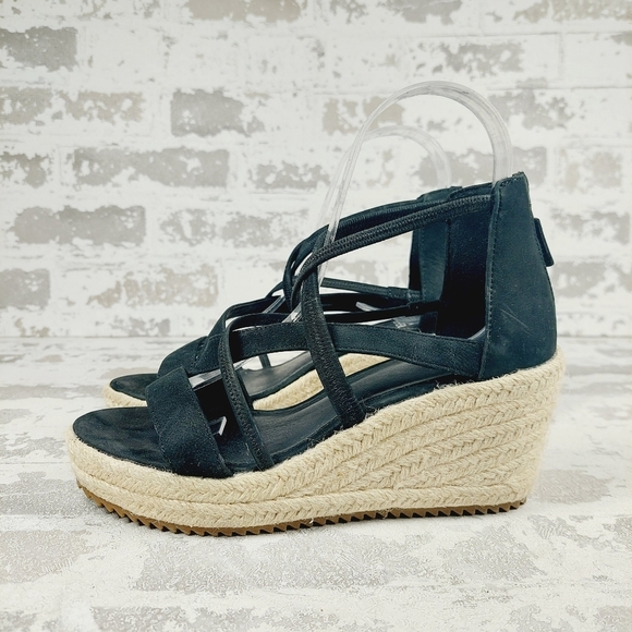 Eileen Fisher Shoes - New Eileen Fisher Wanda Black Suede Espadrille A308